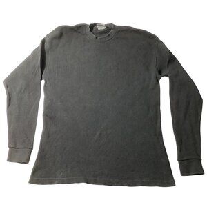 Pro 5: Black Long Sleeve Waffle Knit Thermal Shirt, Size XL